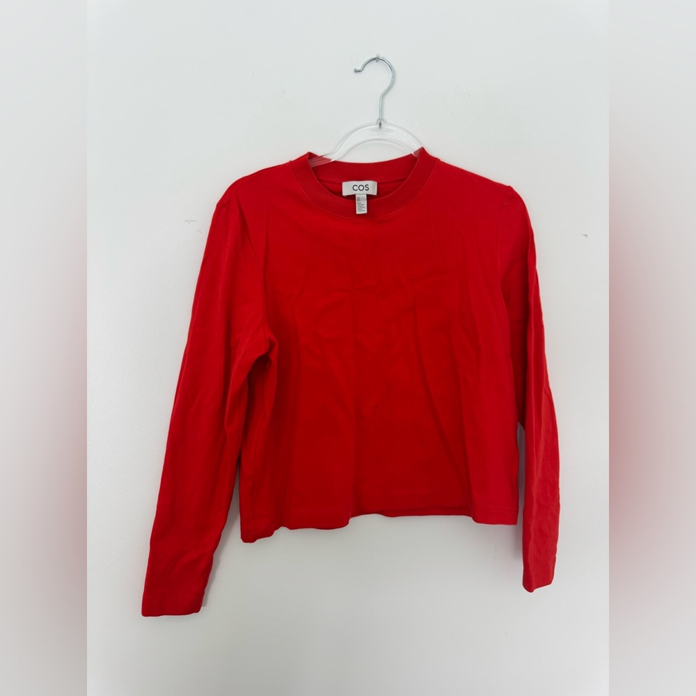 COS Vibrant Red Crew Neck Top